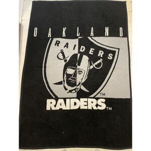 Vintage Oakland Raiders Blanket Large 75x53 Biederlack NFL Football Retro Sports